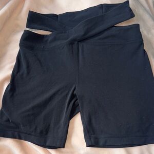 Women's Black High-Waisted Shorts